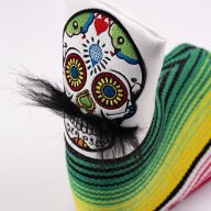 Pins and Aces Mustache Sugar Skull — White, view 8 of 12