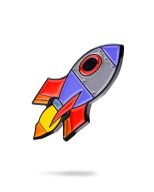 Pins and Aces Rocket Emoji, view 2 of 4