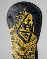 Pins and Aces Queen of Spades — Black/Gold, view 17 of 29