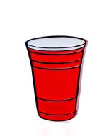 Pins and Aces Red Party Cup, view 3 of 3