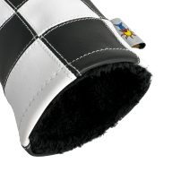 Sunfish and White Checkered Patchwork Stitched — Black, view 3 of 5