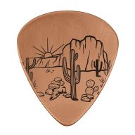 Sunfish Desert Scene Embossed Ball Marker — Guitar Pick, view 4 of 4
