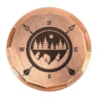Sunfish Compass Embossed Ball Marker — Copper, view 1 of 2