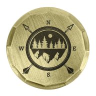 Sunfish Compass Embossed Ball Marker — Copper, view 2 of 2