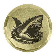 Sunfish Shark Embossed Ball Marker — Guitar Pick, view 2 of 5