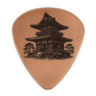 Sunfish Japanese Temple Embossed Ball Marker — Guitar Pick, view 3 of 4