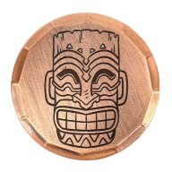 Sunfish Tiki Mask Embossed Ball Marker — Square, view 1 of 5
