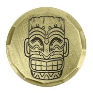 Sunfish Tiki Mask Embossed Ball Marker — Square, view 2 of 5