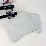 Sunfish Premium Caddy Towel — White with red stripes, view 3 of 9