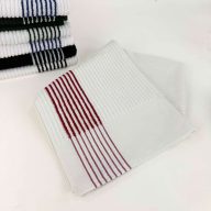 Sunfish Premium Caddy Towel — White with red stripes, view 4 of 9