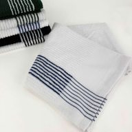 Sunfish Premium Caddy Towel — White with red stripes, view 5 of 9