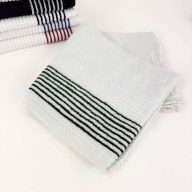Sunfish Premium Caddy Towel — White with red stripes, view 6 of 9