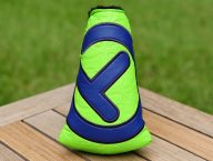 Scotty Cameron Industrial Circle T — Lime Green/Blue Tour Bulldog Circle T Tour Issue, view 1 of 2