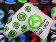 Scotty Cameron Dancing Circle T Patches — White/Lime Green Circle T Tour Issue, view 1 of 2