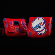 Don't Give A Putt Real Deal Americana Skull — Red, view 1 of 12