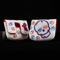Don't Give A Putt Real Deal Americana Skull — White, view 2 of 12