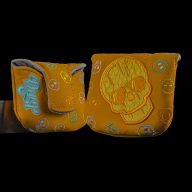 Don't Give A Putt Real Deal Skull — Yellow Skull, Orange Base, view 7 of 11