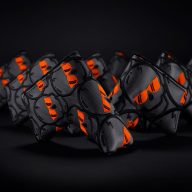 Swag Golf Atomic Orange Concentric Skulls, view 2 of 3
