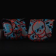 Swag Golf Blue & Red Stacked Skulls 2.0, view 2 of 3