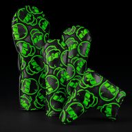 Swag Golf Carbon Fiber & Neon Green Stacked Skulls, view 1 of 2