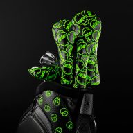 Swag Golf Carbon Fiber & Neon Green Stacked Skulls, view 2 of 2