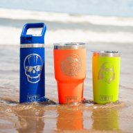 Swag Golf Dripping Skull Blue YETI Rambler 18oz, view 2 of 3