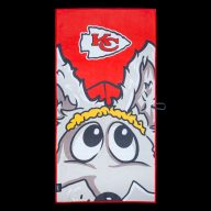 Swag Golf NFL Kansas City Chiefs Wolf Pack Golf Towel, view 1 of 3