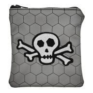 Bettinardi Gray Skull & Bones Valuables Pouch, view 1 of 2