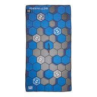 Bettinardi 3D Hex B Blue and Gray Players Towel, view 1 of 2