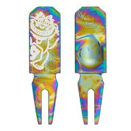 Bettinardi Peace Eyes Lucky Cat Rainbow PVD Divot Tool, view 1 of 3