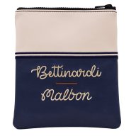Bettinardi Malbon x Bettinardi Créme & Navy Valuable Pouch, view 1 of 2