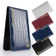 Craftsman Golf Personalized Crocodile Pattern Scorecard & Yardage Book Holder — Black, view 1 of 8