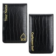 Craftsman Golf Personalized Crocodile Pattern Scorecard & Yardage Book Holder — Black, view 3 of 8