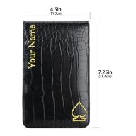 Craftsman Golf Personalized Crocodile Pattern Scorecard & Yardage Book Holder — Black, view 5 of 8