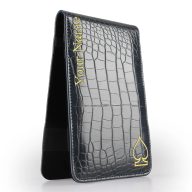Craftsman Golf Personalized Crocodile Pattern Scorecard & Yardage Book Holder — Black, view 6 of 8