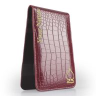 Craftsman Golf Personalized Crocodile Pattern Scorecard & Yardage Book Holder — Black, view 7 of 8