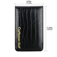 Craftsman Golf Crocodile Pattern Scorecard & Yardage Book Holder — Black, view 3 of 10