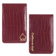 Craftsman Golf Crocodile Pattern Scorecard & Yardage Book Holder — Black, view 6 of 10