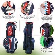 Craftsman Golf Stars & Stripes Lightweight Stand Bag With Rain Strap, view 6 of 10