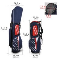 Craftsman Golf Stars & Stripes Lightweight Stand Bag With Rain Strap, view 9 of 10